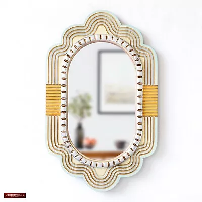 Peruvian Accent Oval Mirror 23.6  For Home Wall Decor | Vintage Oval Wall Mirror • $279.90