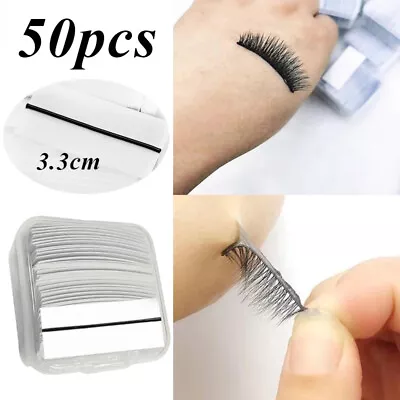 £3.16 • Buy 50 Pieces Reusable Self-Adhesive Glue-Free Eyelash Glue Strip False Eyelashes UK