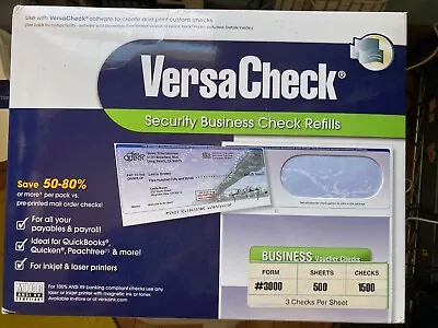 VersaCheck Security Business Check Refills 1500 Checks Form #3000 New • $35