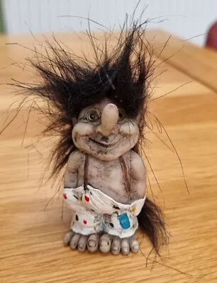 Vintage Norwegian Norway Ny Form? Small Troll With White Spotted Trousers • $17.42