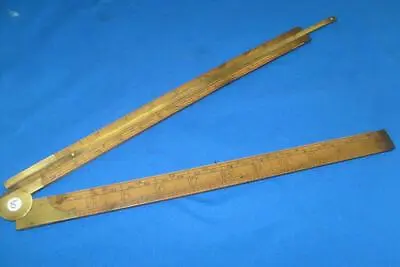 $32.59 • Buy 24  2 Fold Boxwood Timber Rule With Slide, John Rabone & Son, Mid 19th Century