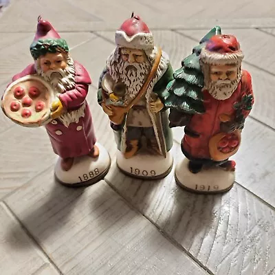 Lot Of 3 Memories Santa Collection Christmas Ornament 1888 1909 1919 Don Warning • $14.90