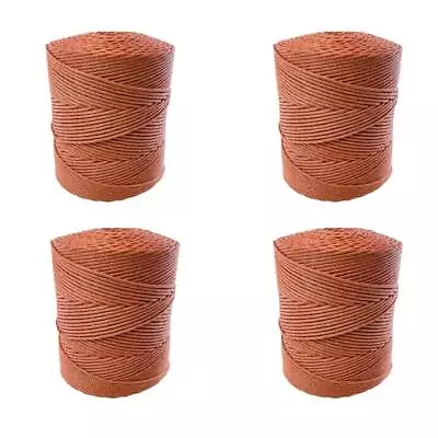 4 Spools Of 4 Ply Orange Baler Twine Paperwaste Plasticcompactorcardboard. • £65