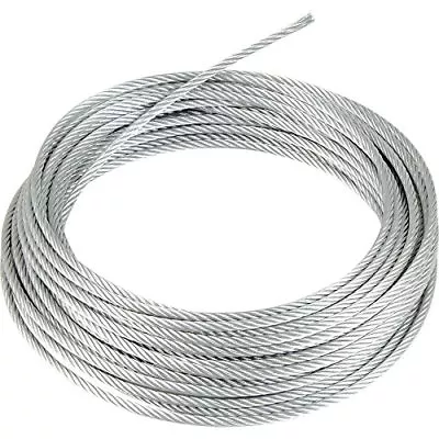 Galvanized Wire Rope Cable  3/16  7x19 50 Ft  • $21.20