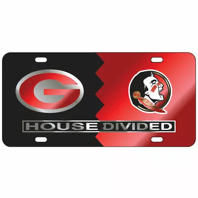 UGA Bulldogs / FSU Seminoles HOUSE DIVIDED License Plate / Car Tag • $29.95