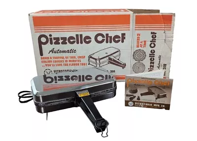 VINTAGE Vitantonio Pizzelle Chef 300 Italian Cookie MakerManualOrig Box WORKS • $144.99