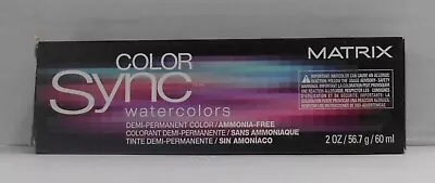 Matrix COLOR SYNC WATERCOLORS Demi-Permanent  Hair Color ~ Black Box ~ 2 Fl. Oz. • $8.50