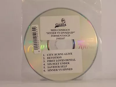 MISS CONDUCT SINNER VS SINNED (F41) 6 Track Promo CD Single Plastic Sleeve • $6.72