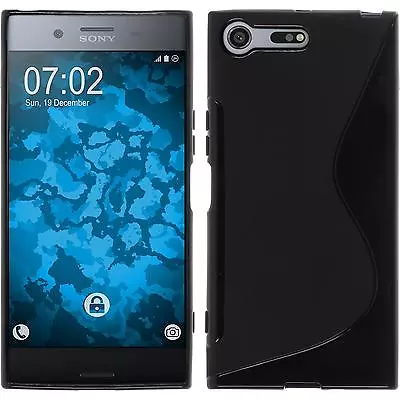 $7.04 • Buy Silicone Case For Sony Xperia XZ Premium S-Style Black + Protective Foils