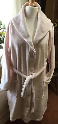 M&S Size 24-26 Pink Dressing Gown Bath Robe House Coat • £15