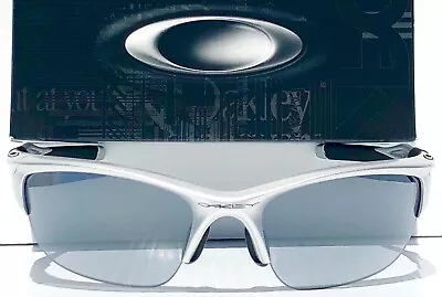 NEW Oakley HALF JACKET 2.0 Shiny Silver POLARIZED Galaxy Chrome Sunglass 9153 • $128.87