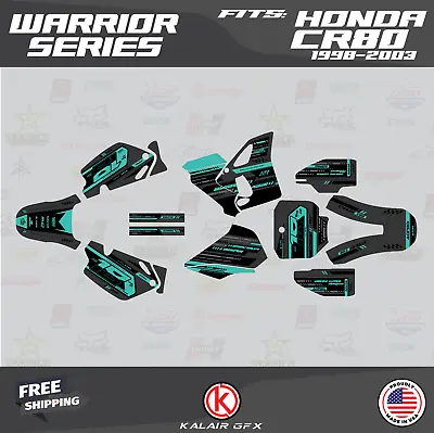 Graphics Kit For Honda CR 80 1998-2003 CR80 Warrior-Teal-Shift • $65.99