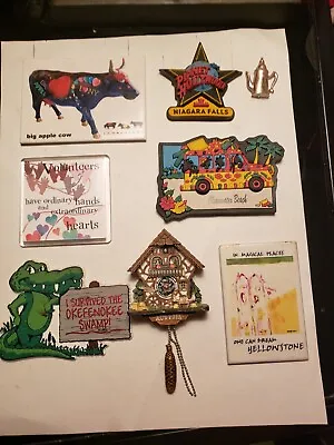 7 Refrigerator Magnets  Advertising Vacation Spots & More • $3