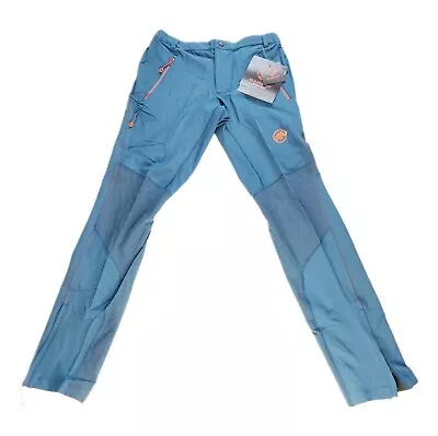 NWT Mammut Eisfeld Light SO Pants Mountaineering Climbing Hiking Blue Size 36 • $59.99