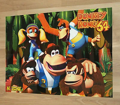 1999 Rayman 2 The Great Escape / Donkey Kong 64 Nintendo N64 Poster 56x40cm • $62.91