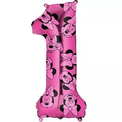 1st Birthday Minnie Mouse 26'' Anagram Balloon Party Decorations Number 1 • $9.99