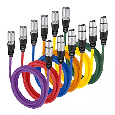 Neewer 6-Pack 1 Meter Audio Cable Cords XLR Male To Female Microphone Cables • $24.78