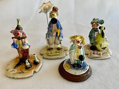 Zampiva Vintage Lot Of 4 Ceramic ClownsItaly Signed Rare! • $24.99