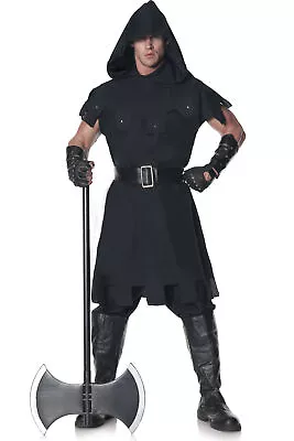 Executioner Tunic Collar Attached Hood Pants Medieval Gothic Costume Adult Men • $24.15