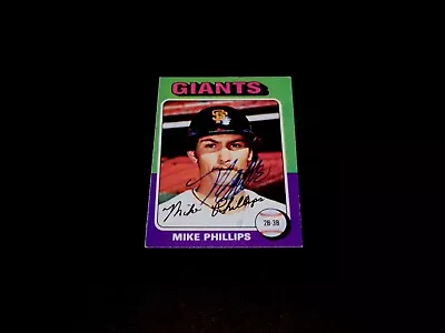 Mike Phillips 1975 Topps #642 Autographed SF Giants Baseball Card Vintage Auto • $29