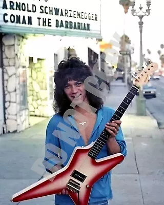 1982 Eddie Van Halen Outside Theatre Marque Conan The Barbarian Movie 8x10 Photo • $11.99