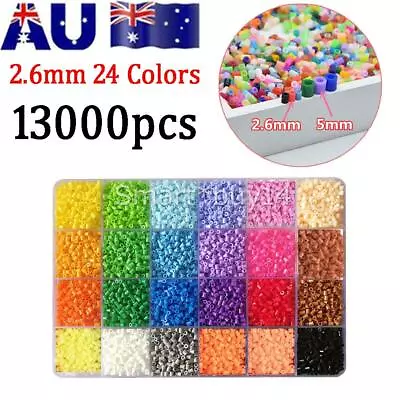 13000pcs For Hama Beads Kit Kids Fun DIY Craft 2.6mm 24 Colours Set Gift Toys AU • $18.95