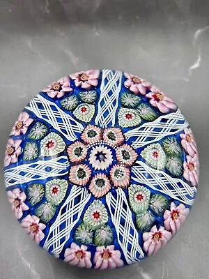 Vintage Scotland Paneled Lattice Millefiori Paperweight 1lb 2.1 Oz • $55