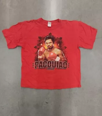 Vintage Manny Pacquiao Shirt Firepower Men's Size XL Red • $24.44
