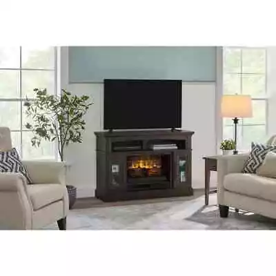 StyleWell Electric Fireplace 32 X47.75 X15.75 TV Stand Gray Charcoal Birch Grain • $301.98