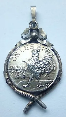 1916 Verdun Battleww1 French Rooster Wwi Medal / Medaille • $19