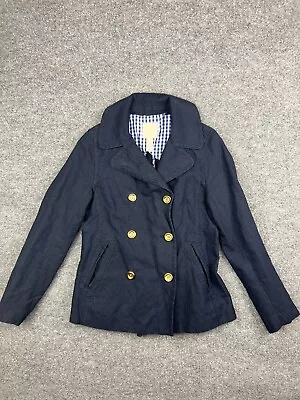 J. Crew Blazer Jacket Women's 0 Navy Blue Double Breasted Collared • $16