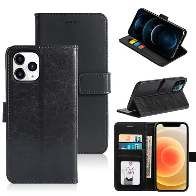 $9.99 • Buy For IPhone 14 13 12 11 Pro Max Mini XS XR Leather Flip Wallet Case Card Cover