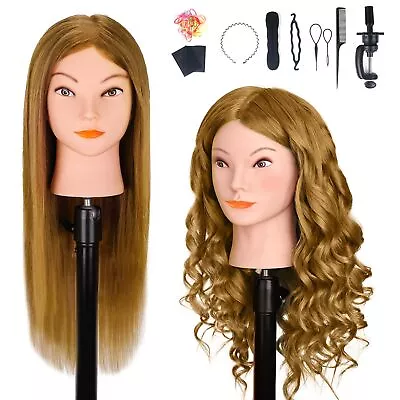 Mannequin Head With 100% Human Hair MYSWEETY Doll Head For Hair Styling Man... • $51.67