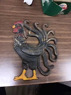 Vintage Farmhouse Kitchen Rustic Cast Iron Rooster 7  • $8