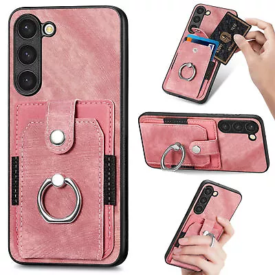 Leather Ring Holder Card Pocket Case For Oppo A58 A78 A97 A74 A54 A77S A57 A17K • $16.89