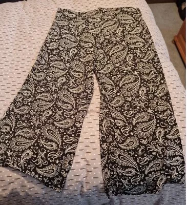 BLACK PAISLEY CULOTTES FROM GEORGE Sz 18 • £5