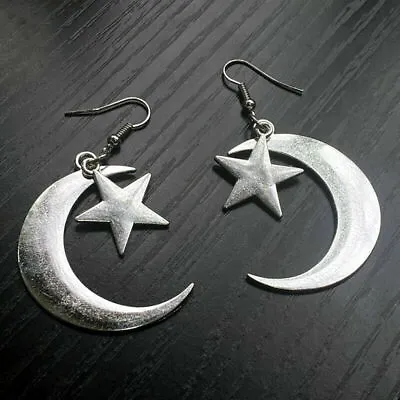 925 Sterling Silver I Love You To The Moon And Back Charm Fashion Star Earrings • $13.74