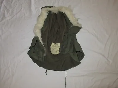 VTG 70s Fish Tail Parka Hood Winter Synthetic Fur Ruff OG-107 Proper M-65 M-51 • $34.99