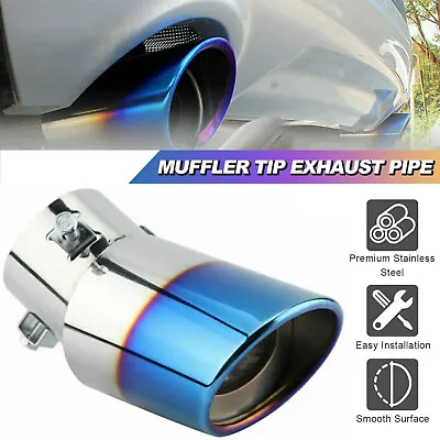$9.44 • Buy Car Exhaust Pipe Stainless Steel Round Accessories Tip Rear Tail Throat Muffler