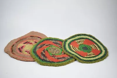 Lot Of 3 Vintage Crochet / Rag Rugs - 15  • $99