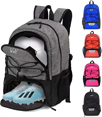 WOLT Youth Soccer Bag For Youth Team Sports Soccer Backpack Bag 26L New • $29.99
