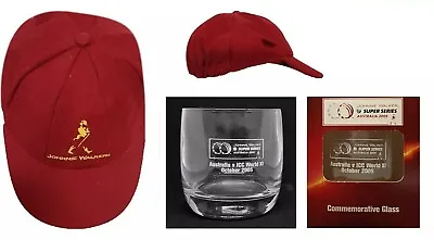 $47.99 • Buy Johnnie Walker Cricket Super Series 2005 Australia Tumbler Glass + Baggy Red Cap