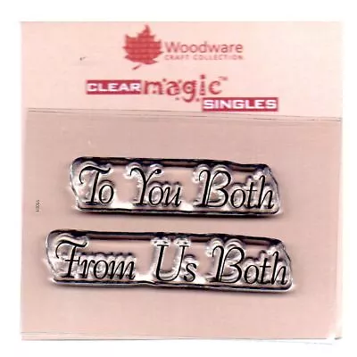 £2.50 • Buy Woodware Just Words Clear Cling Stamps - To You Both