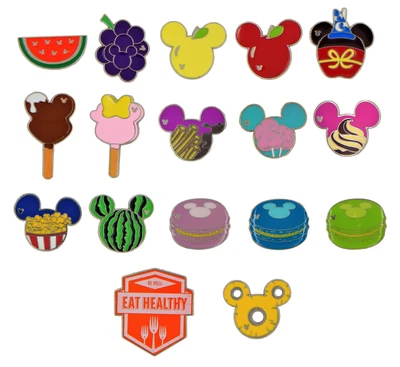 $10.95 • Buy 5 Food Themed Pin Set Walt Disney World Park Trading Pins ~ Brand New