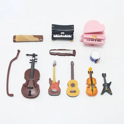 Violin Guitar Cello Erhu Statue Model Miniature Piano Drum Saxophone Spot Goods • $18.43
