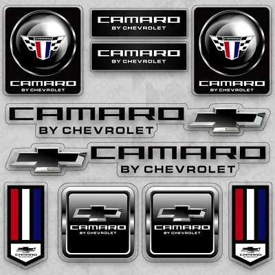 $9.99 • Buy Chevy Camaro Nameplate Sport Car Logo Sticker Vinyl 3D Decal Stripes Decor Set
