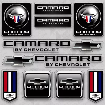 Chevy Camaro Nameplate Sport Car Logo Sticker Vinyl 3D Decal Stripes Decor Set • $9.99