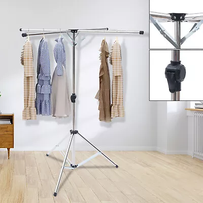 Tripod Clothes Drying Rack Laundry Coat Foldable Clothes Stand Hanger Portable • $32.90