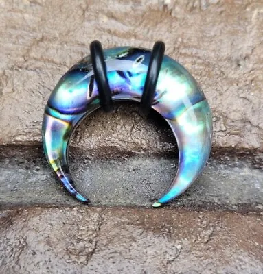 Abalone Shell Pincher Horseshoe Septum Tapers Gauges 00g 0g 2g 4g 6g 8g • $15.99