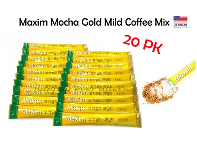 Maxim Korean Instant Coffee Mix 20 Sticks - Mocha Gold Mild/ Korean Mix Coffee • $12.99